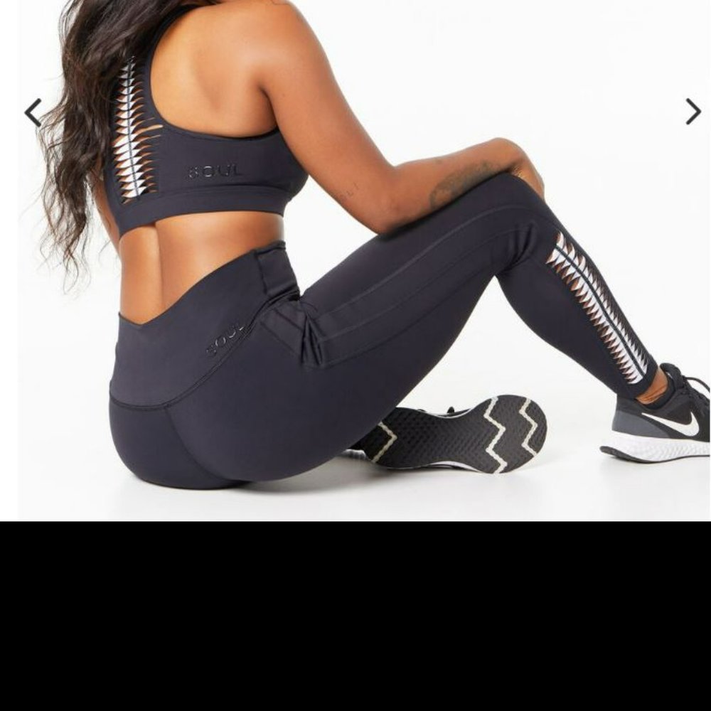SOUL BY SOULCYCLE Double Pintuck Legging Black - Size Small
